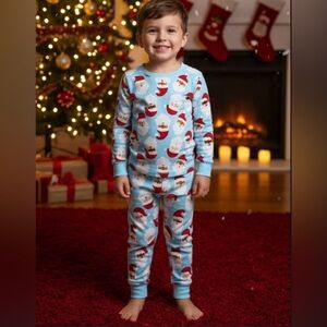 Holiday Lane Kids Christmas Santa Pajama Set 2-Piece 24 M 100% Cotton Unisex